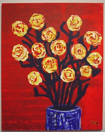 flowersbluevaiseyellowredbkrnd